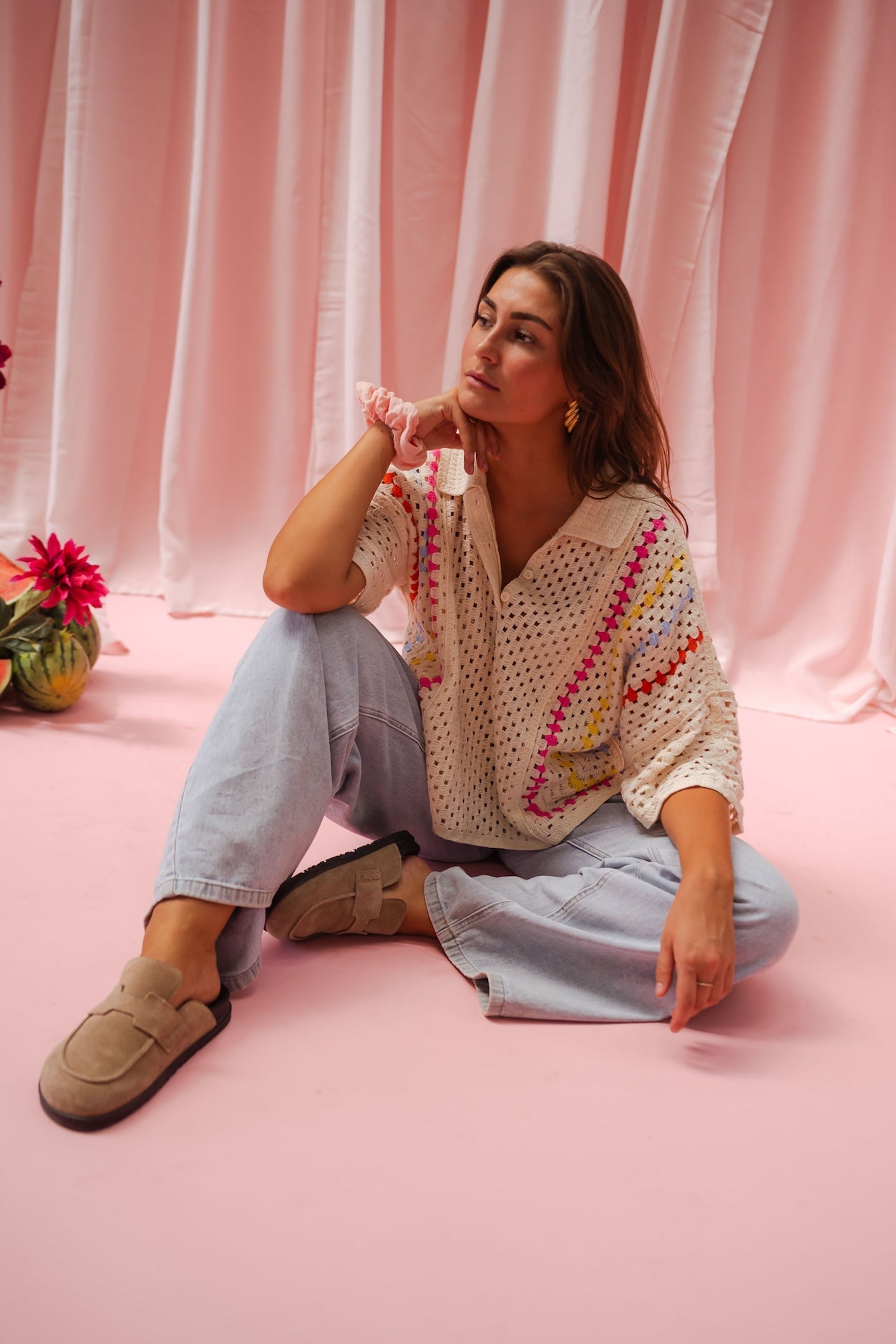 Chemisier Maella en crochet écru