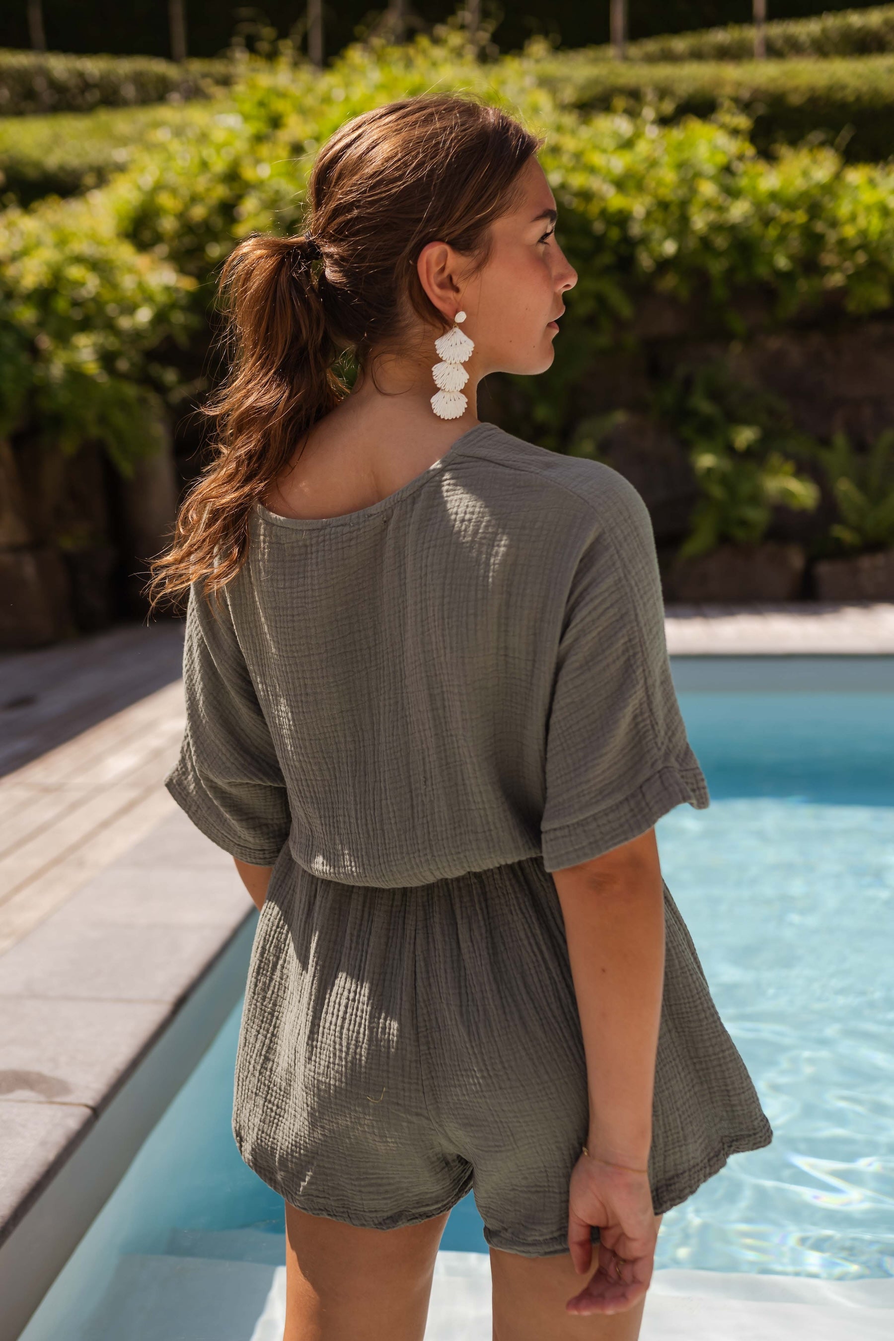 Boucles d'oreilles Essa écrues