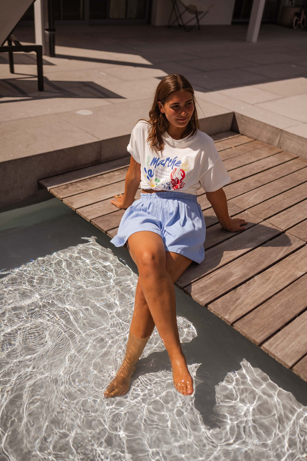 T-shirt écru Marche