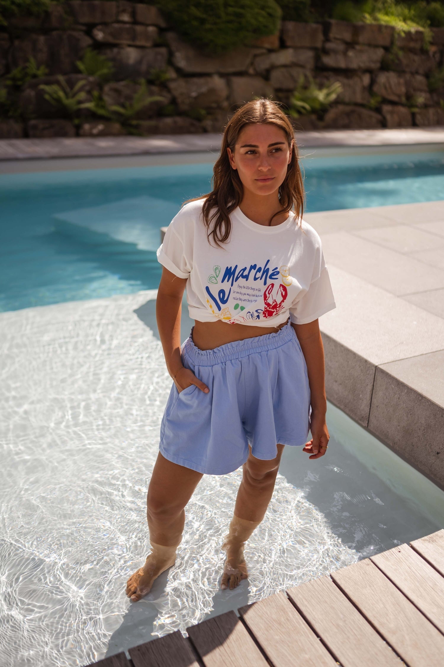 T-shirt écru Marche