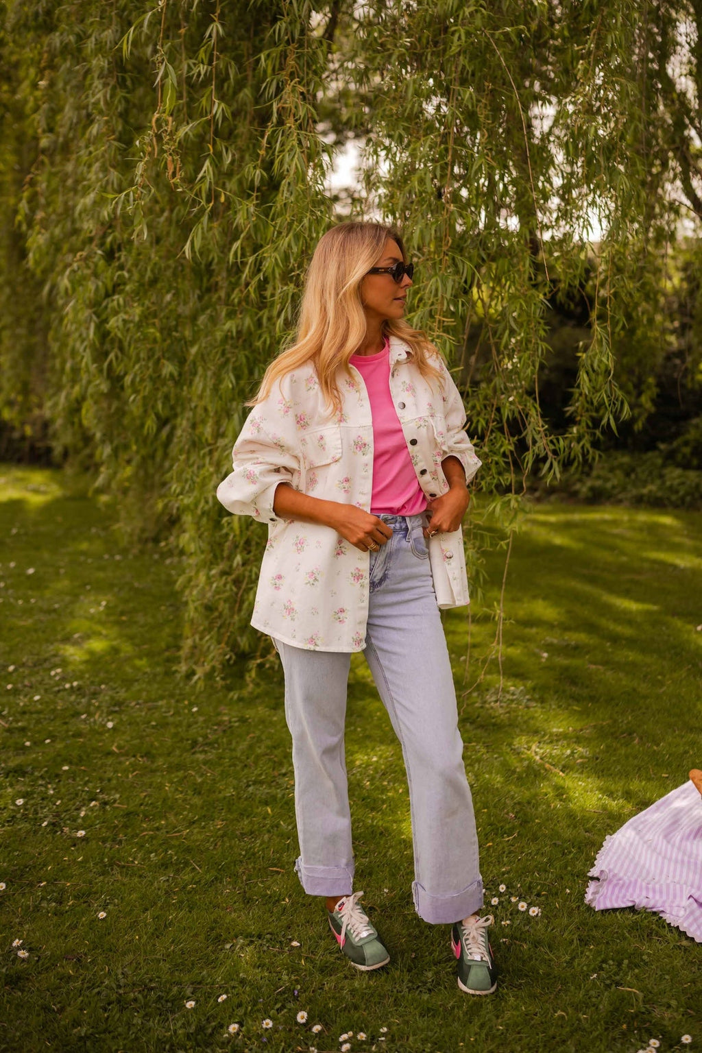 Veste Romy écrue fleurie