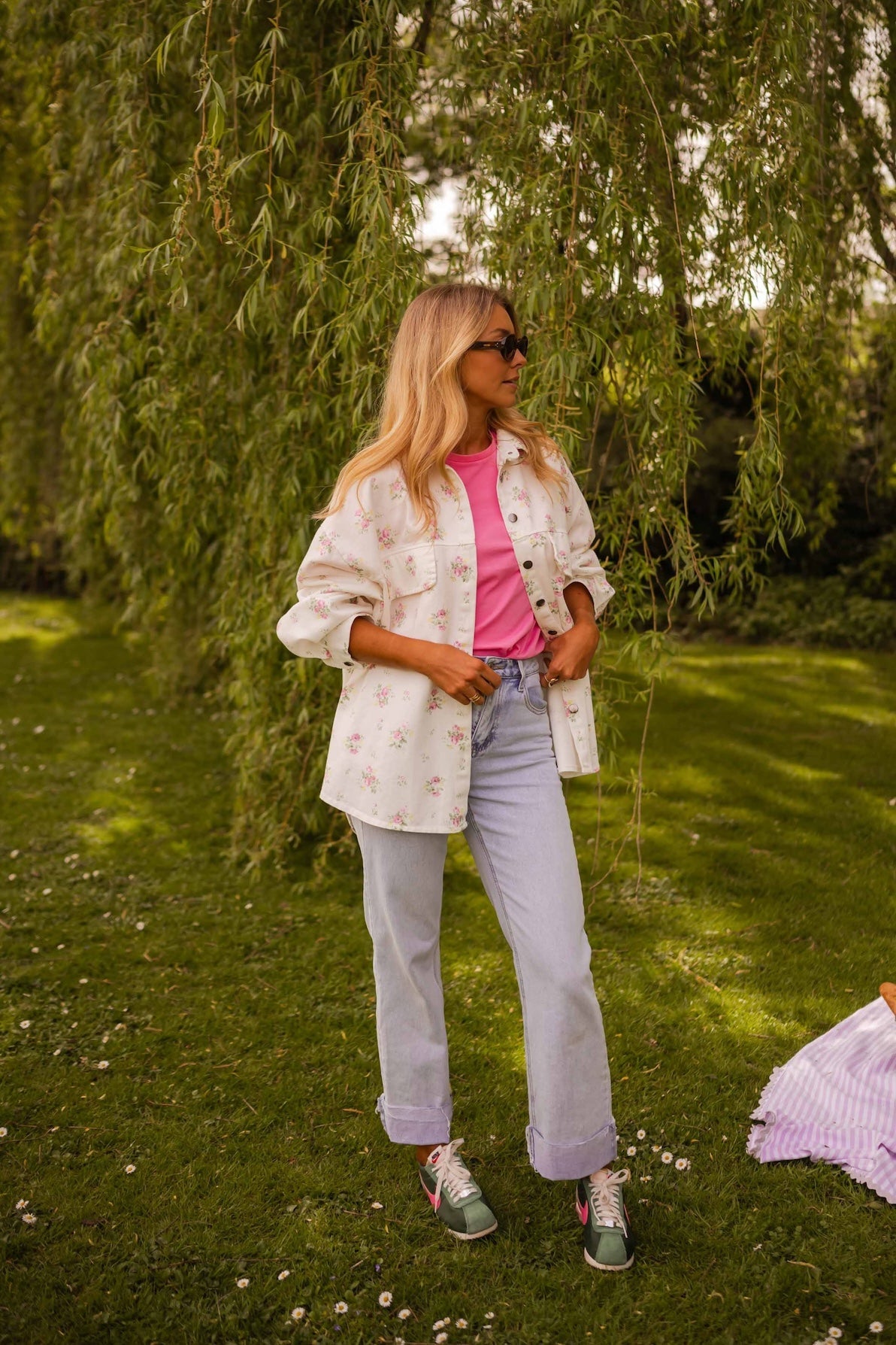 Veste Romy écrue fleurie