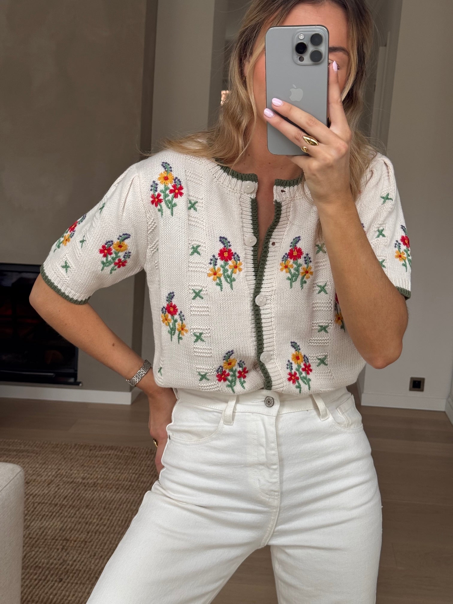 Pull fleuri Leila