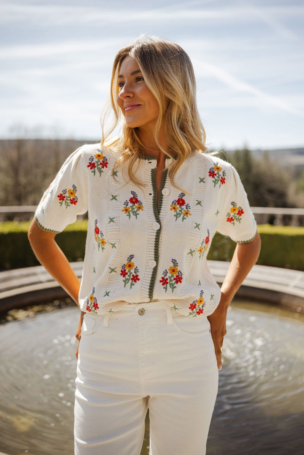 Pull fleuri Leila