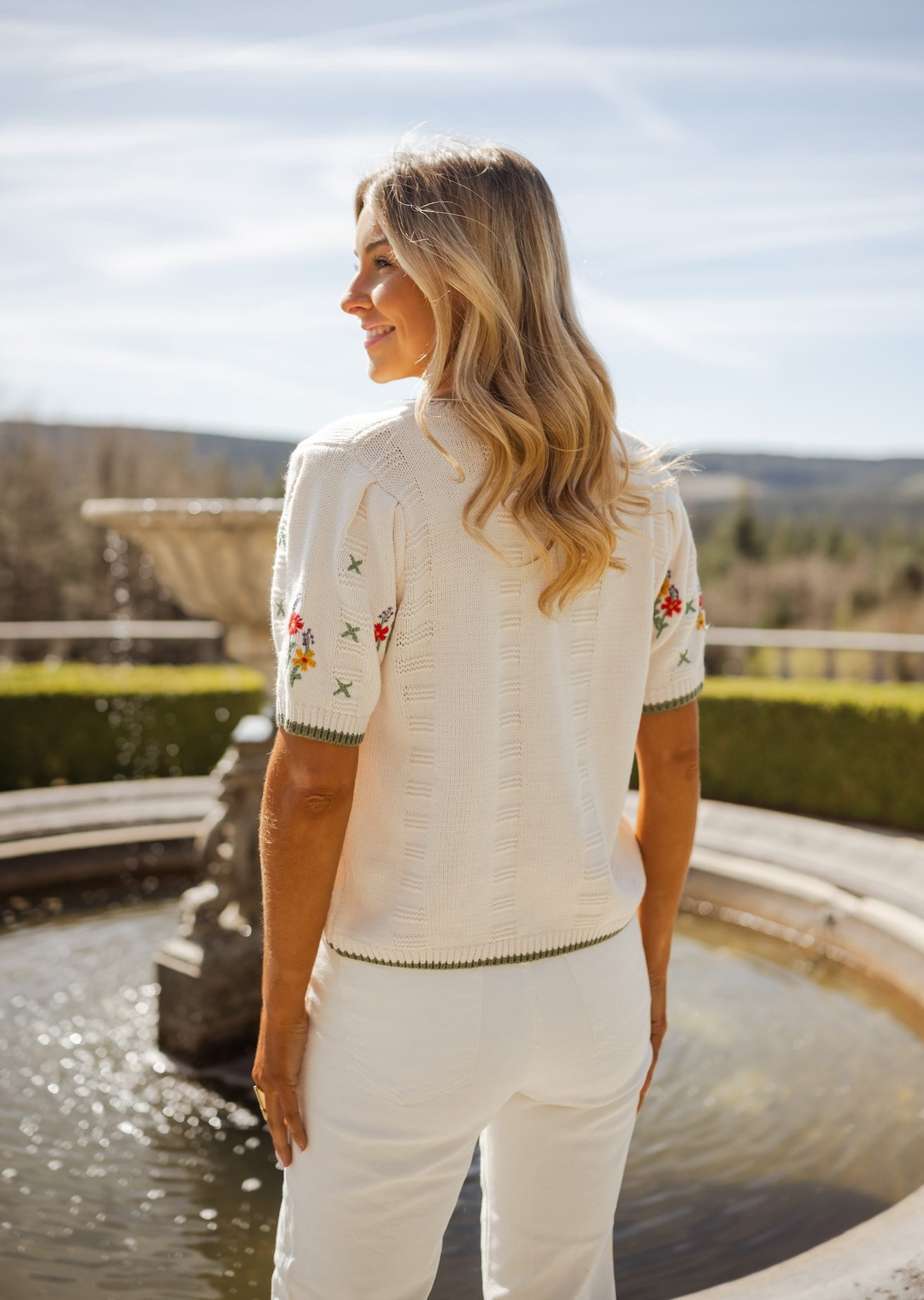 Pull fleuri Leila