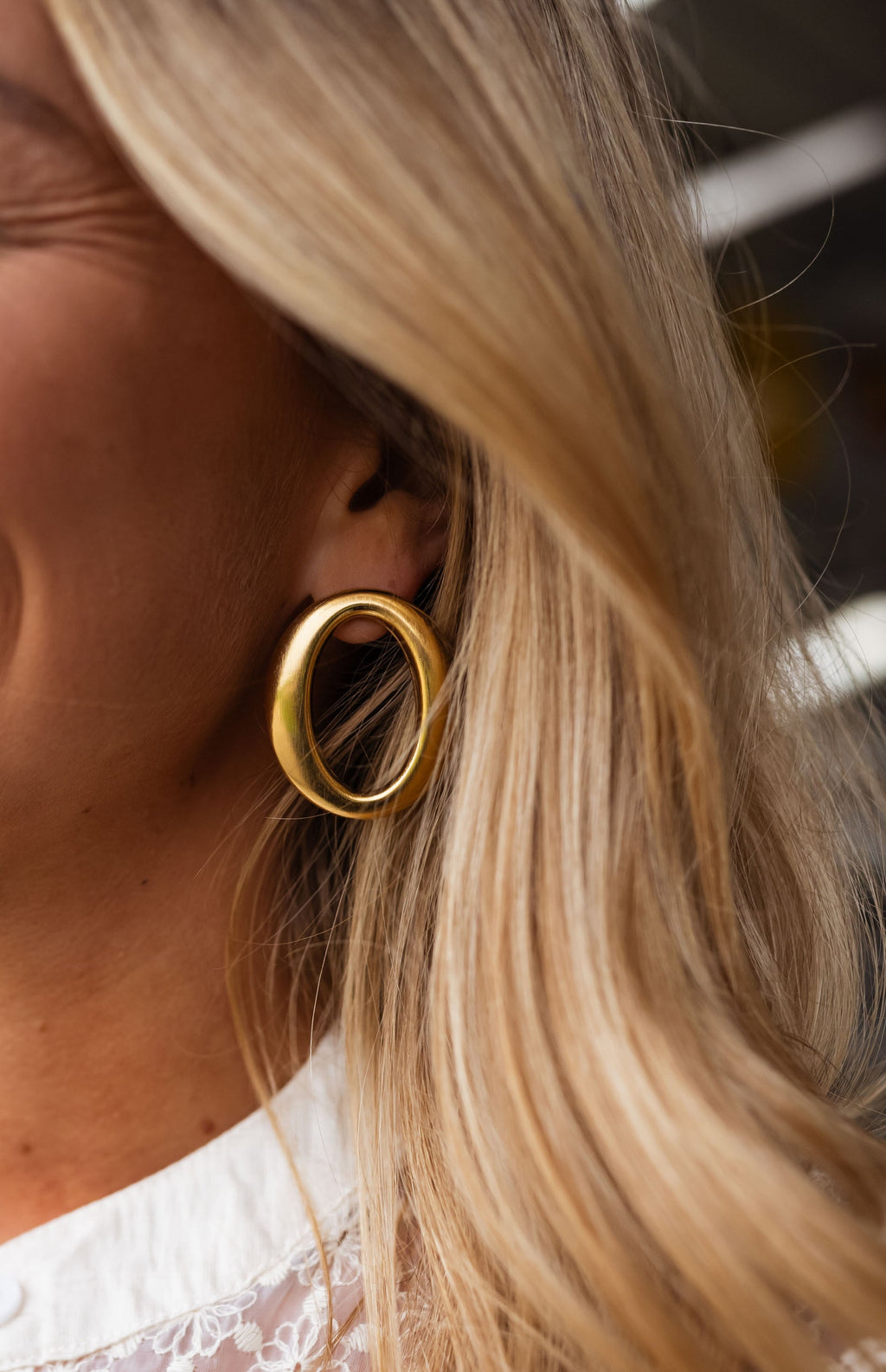 Boucles d'oreilles Ajna dorées