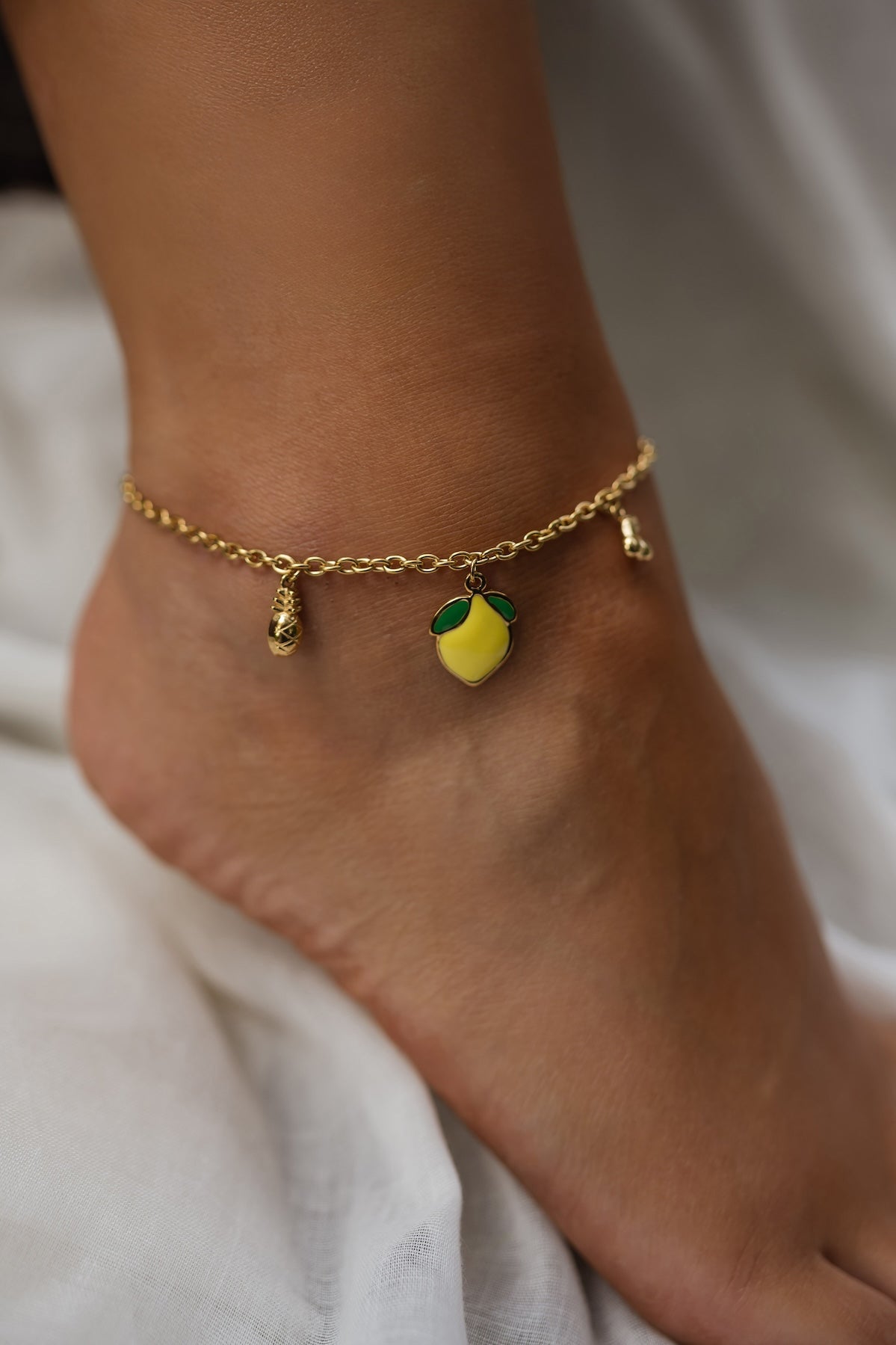 Bracelet de cheville Frola doré