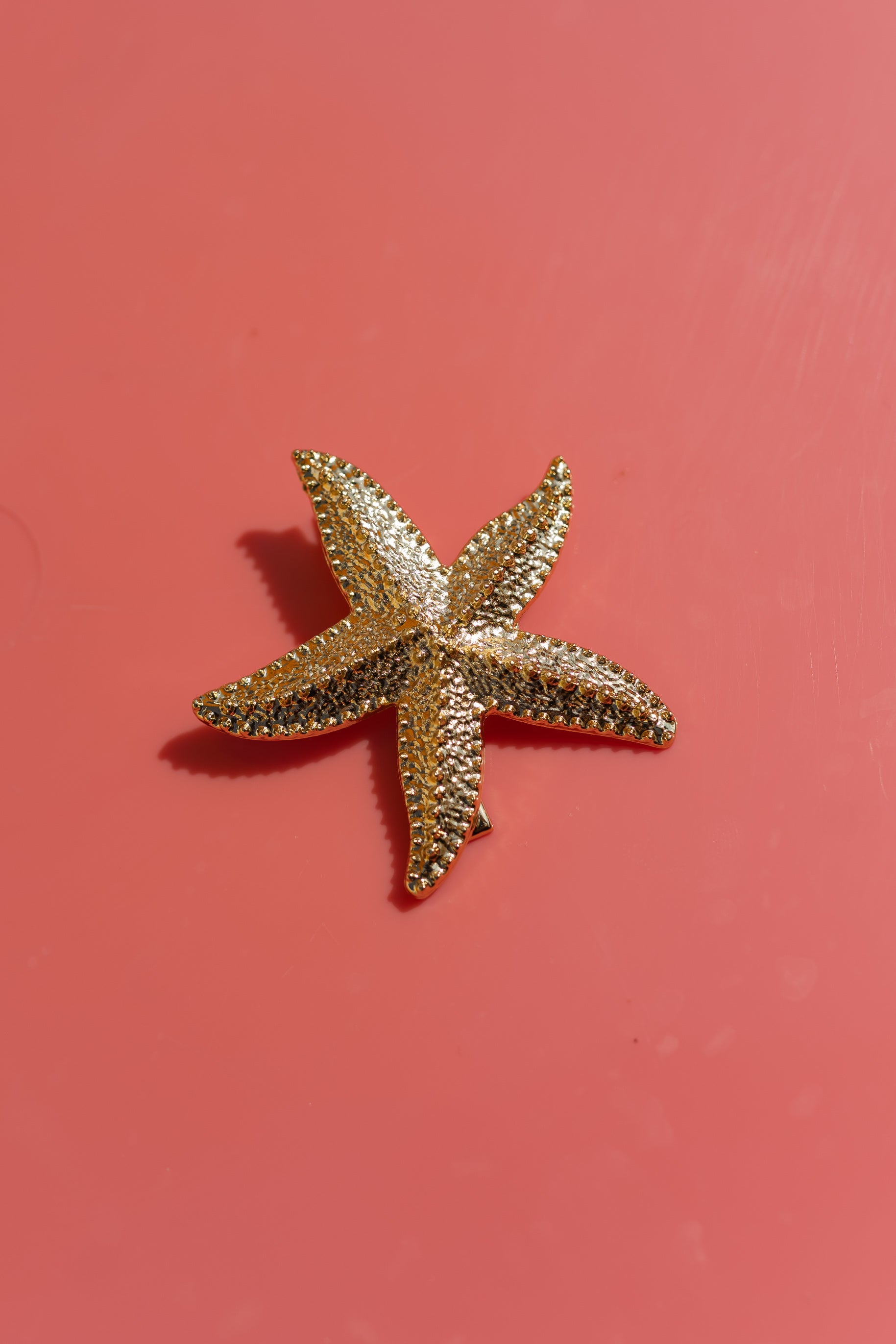 Pince à cheveux étoile de mer dorée