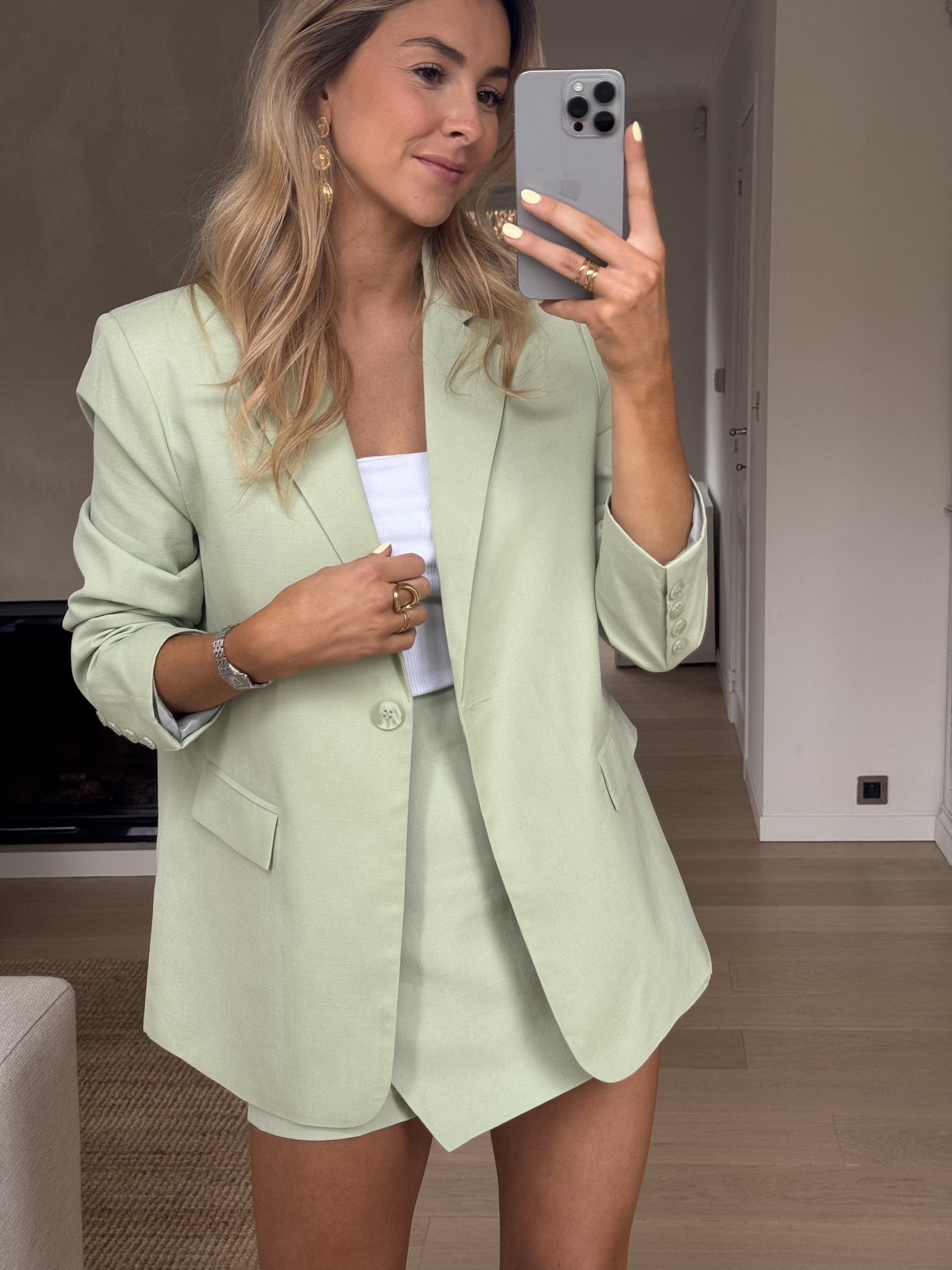 Blazer en jean vert