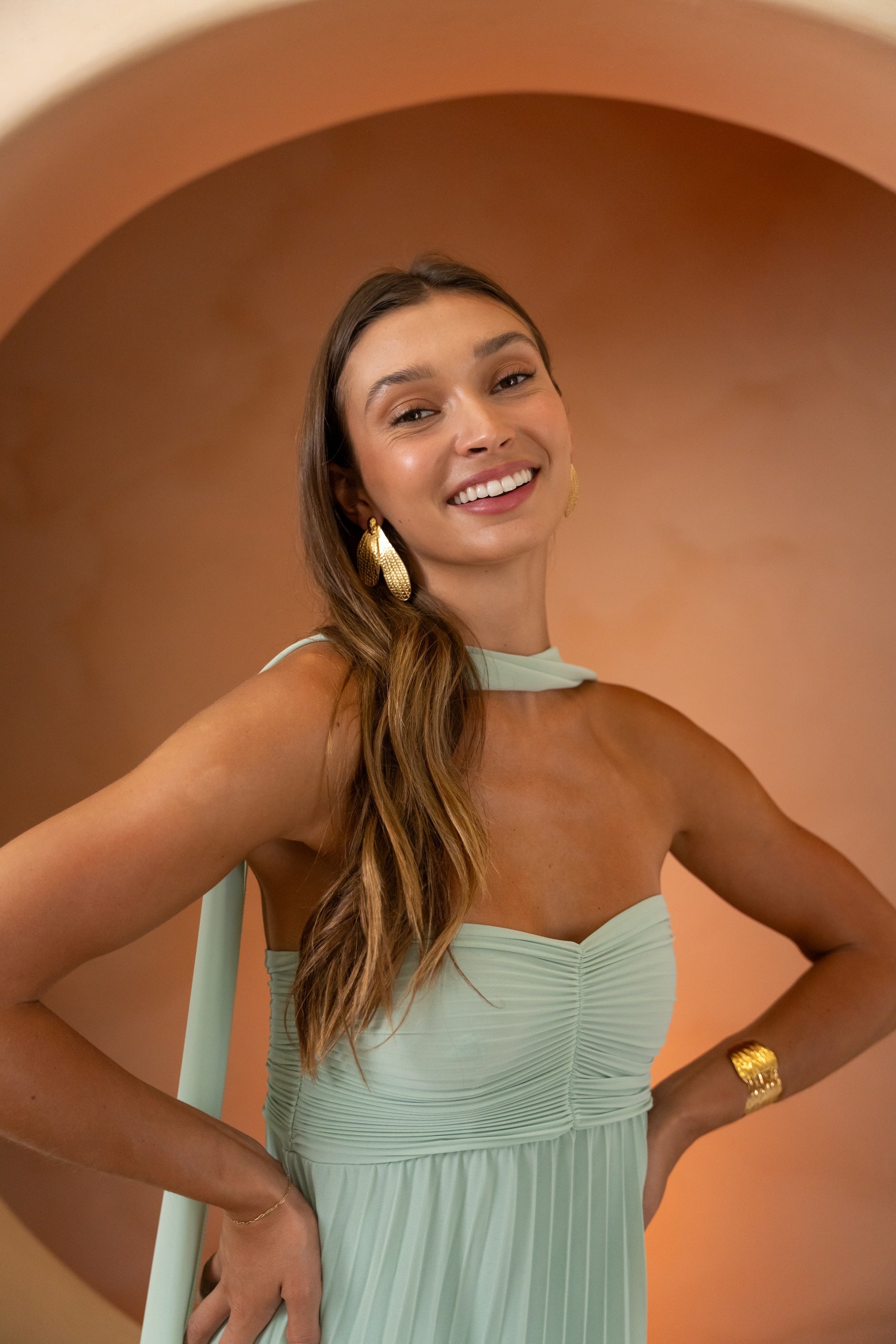 Robe Martina vert aqua