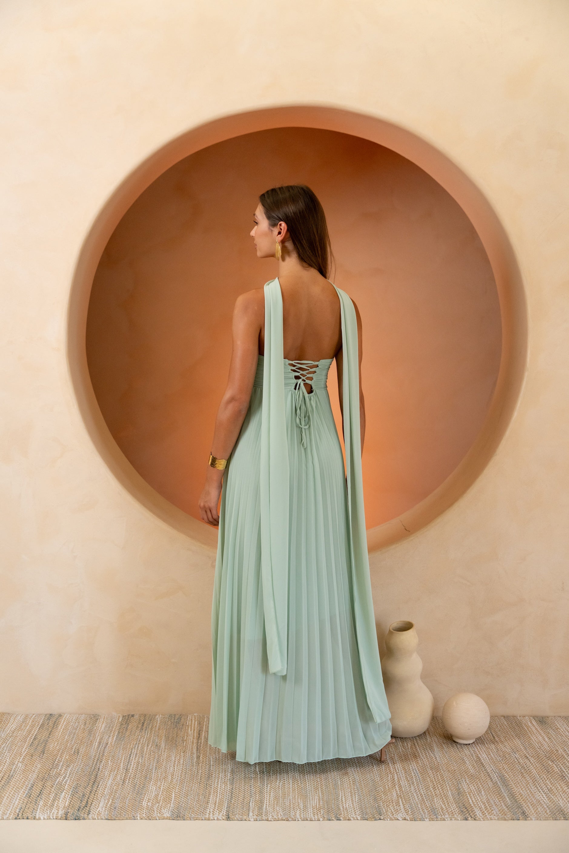 Robe Martina vert aqua
