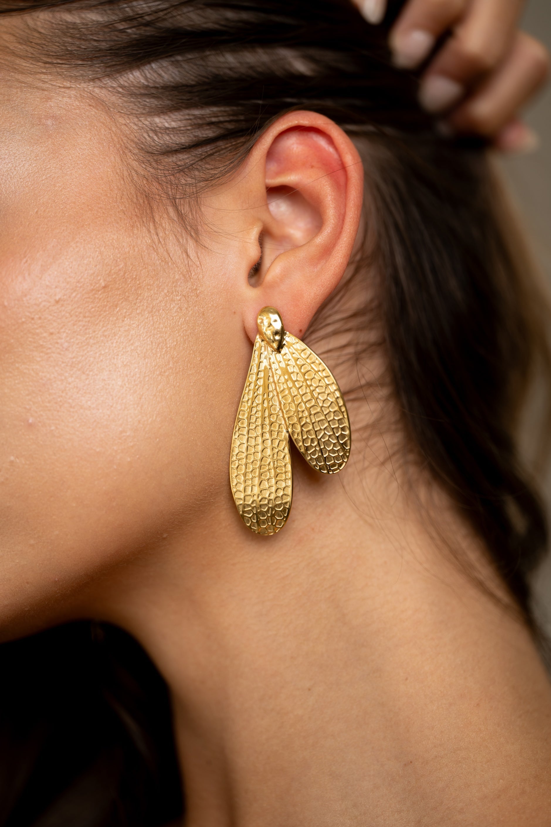 Boucles d'oreilles Hymo dorées