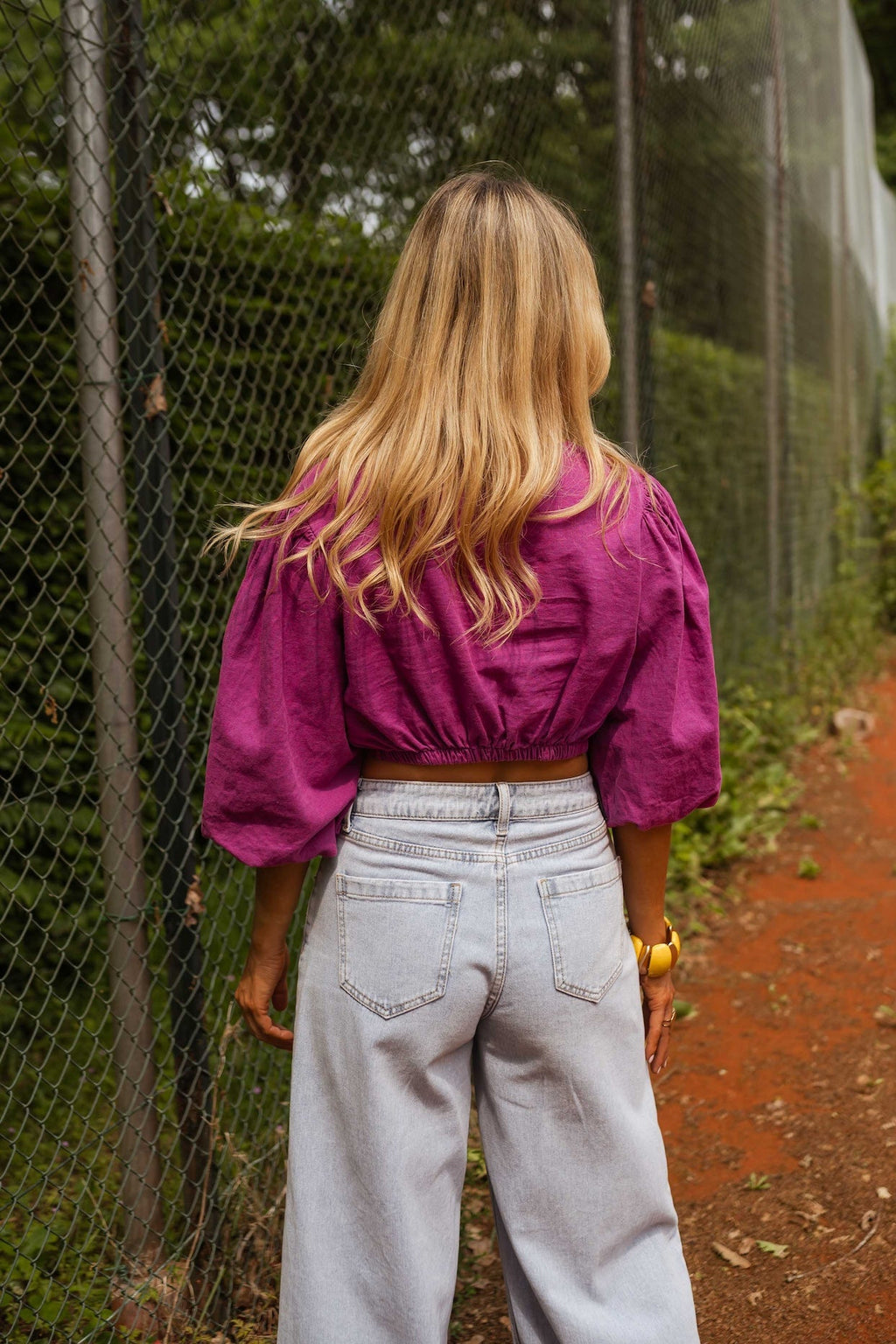 Chemisier en lin mauve Kelya