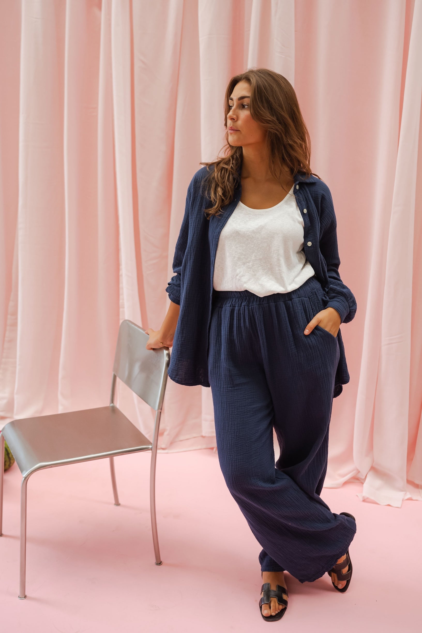 Pantalon Milly bleu nuit