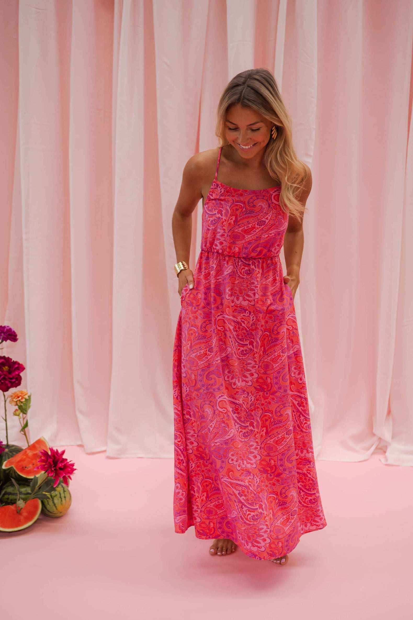 Robe Anya rouge et violette
