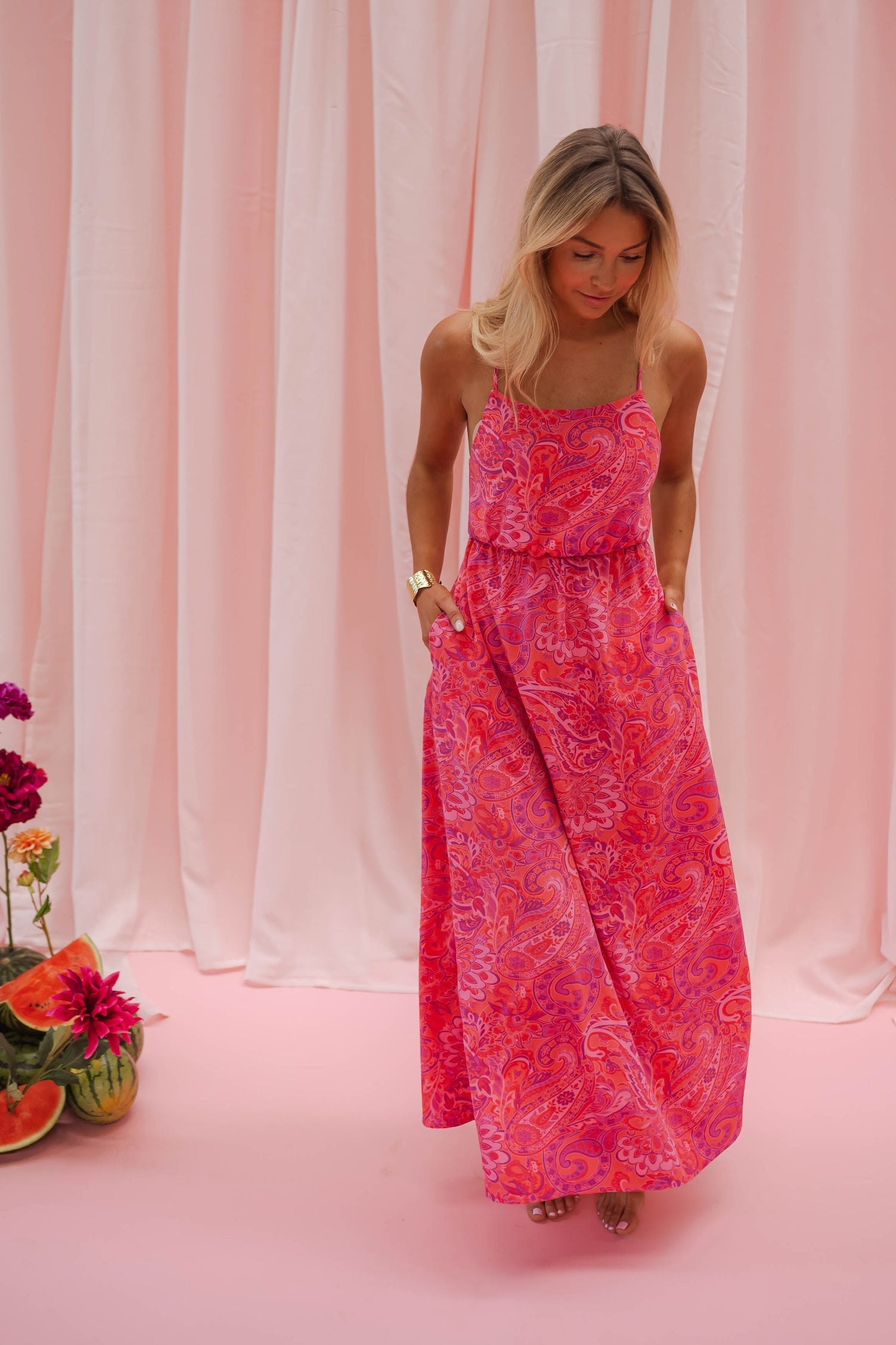 Robe Anya rouge et violette