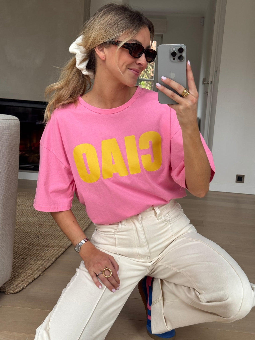 T-shirt rose Ciao