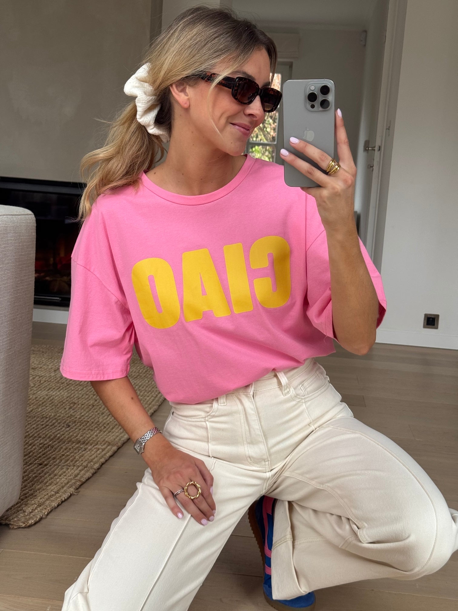 T-shirt rose Ciao