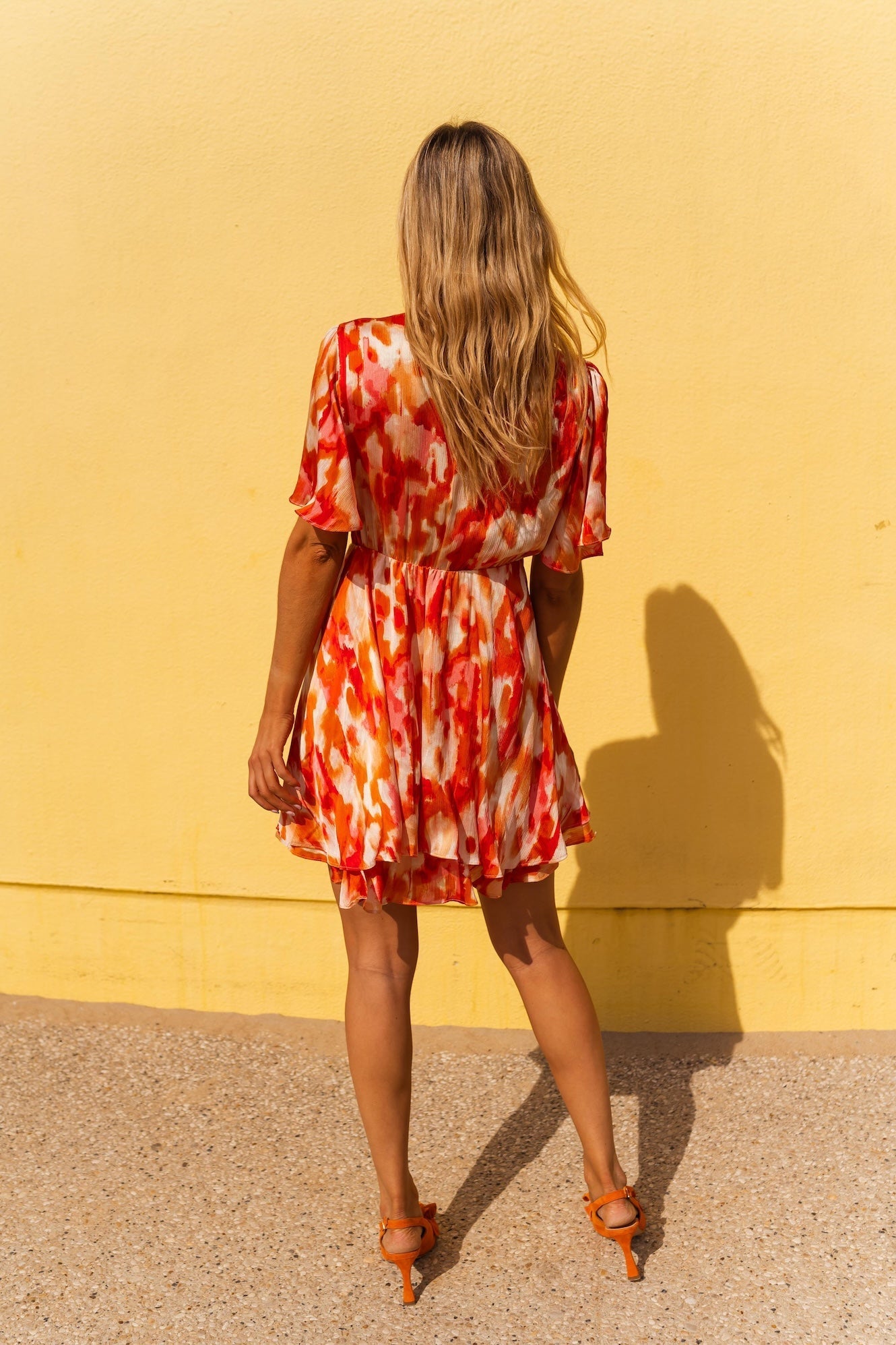 Robe Ophélie rose et orange