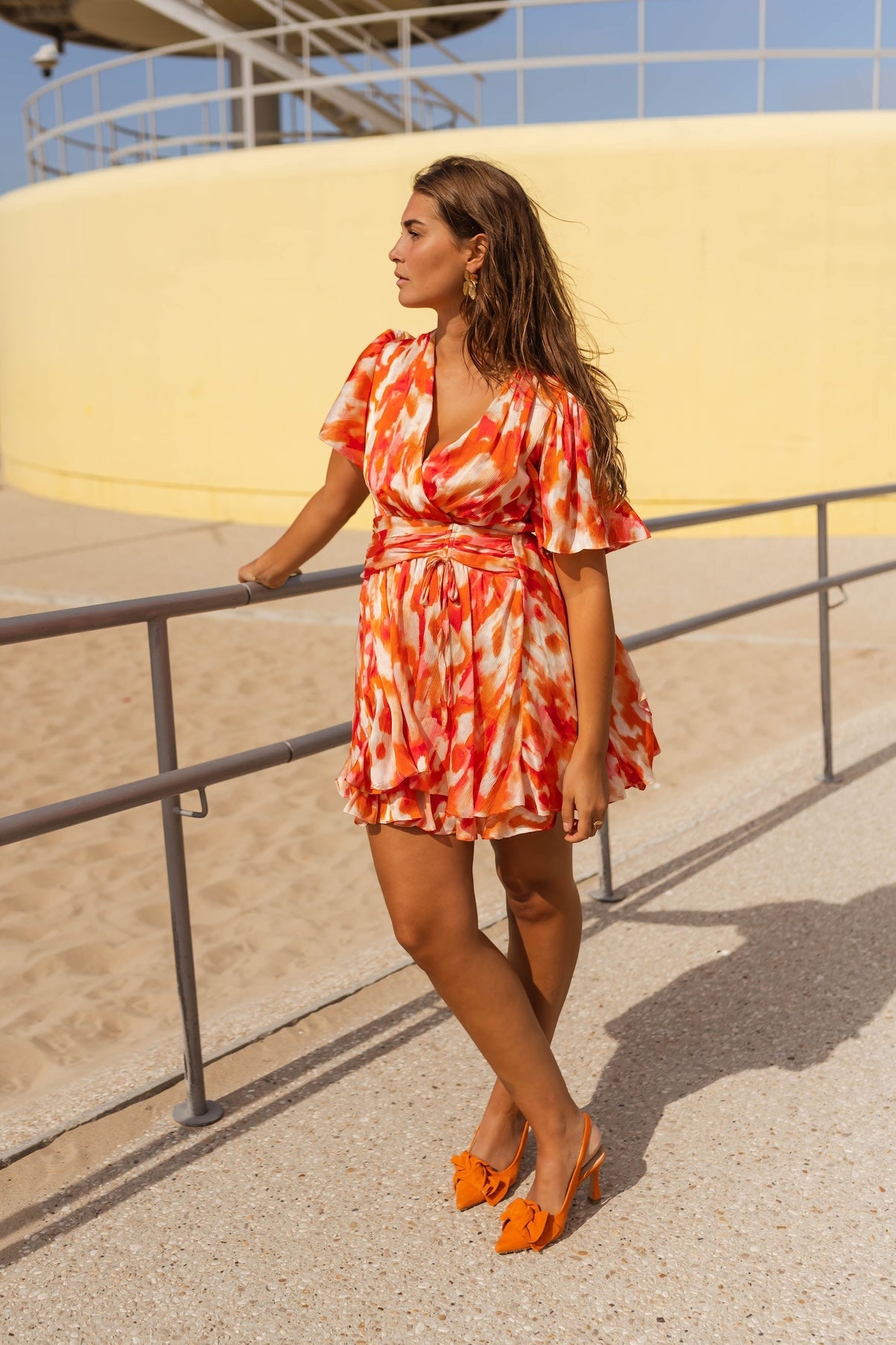 Robe Ophélie rose et orange