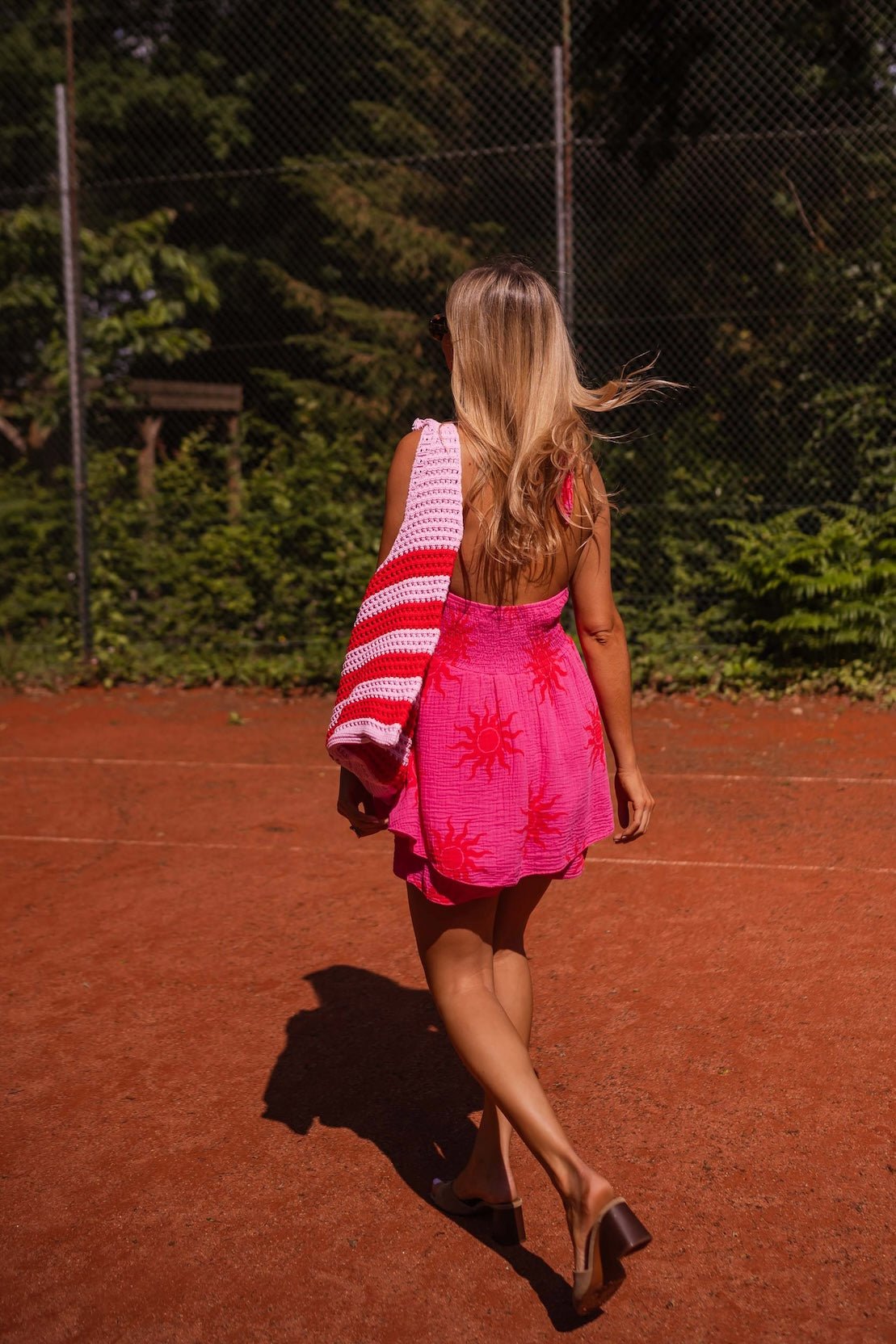 Sac Sary rose et rouge
