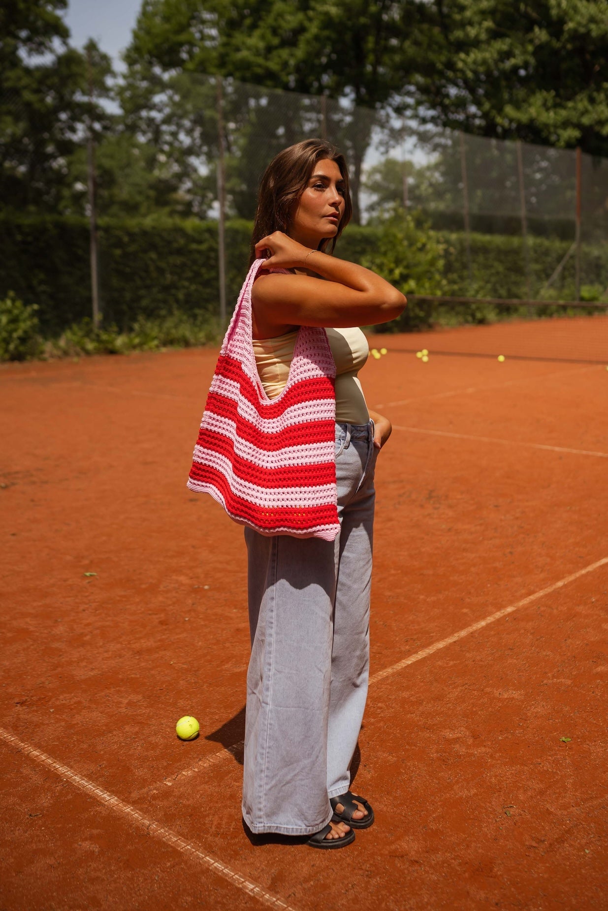 Sac Sary rose et rouge