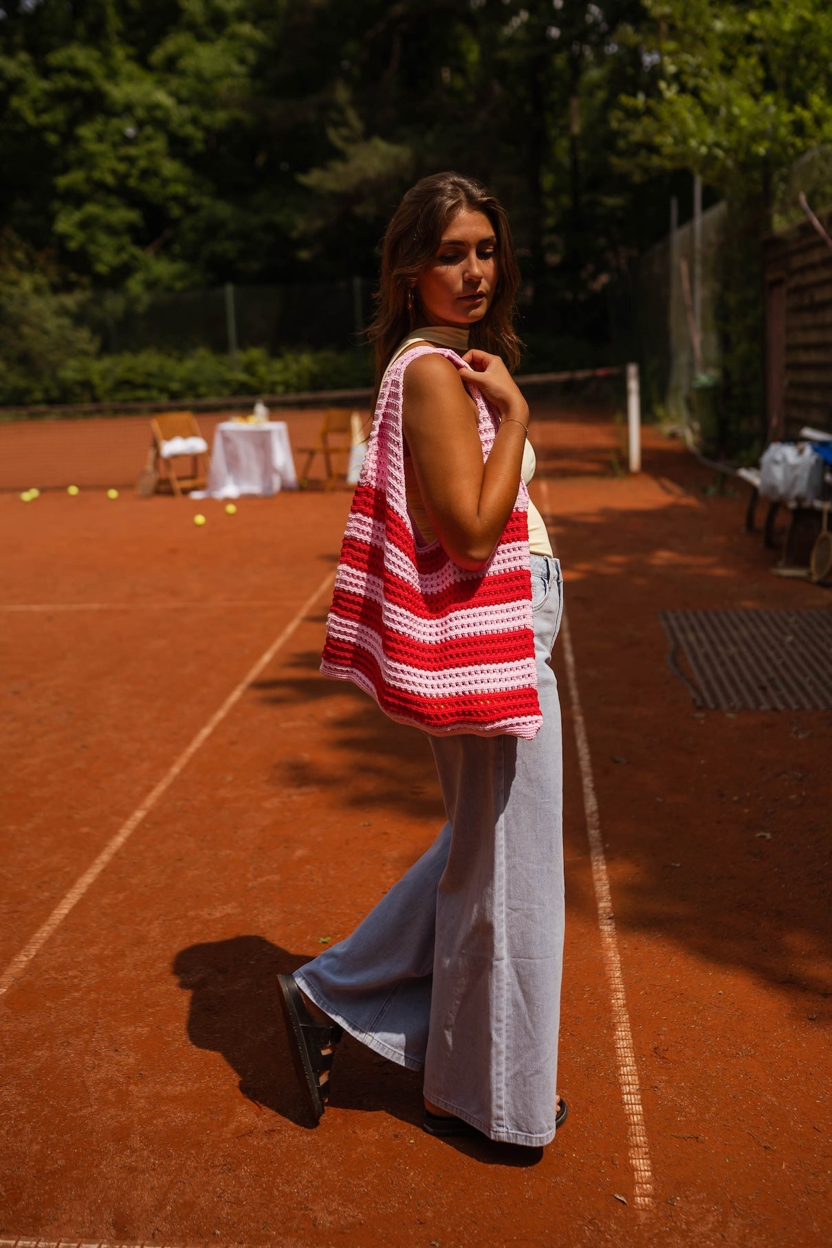 Sac Sary rose et rouge