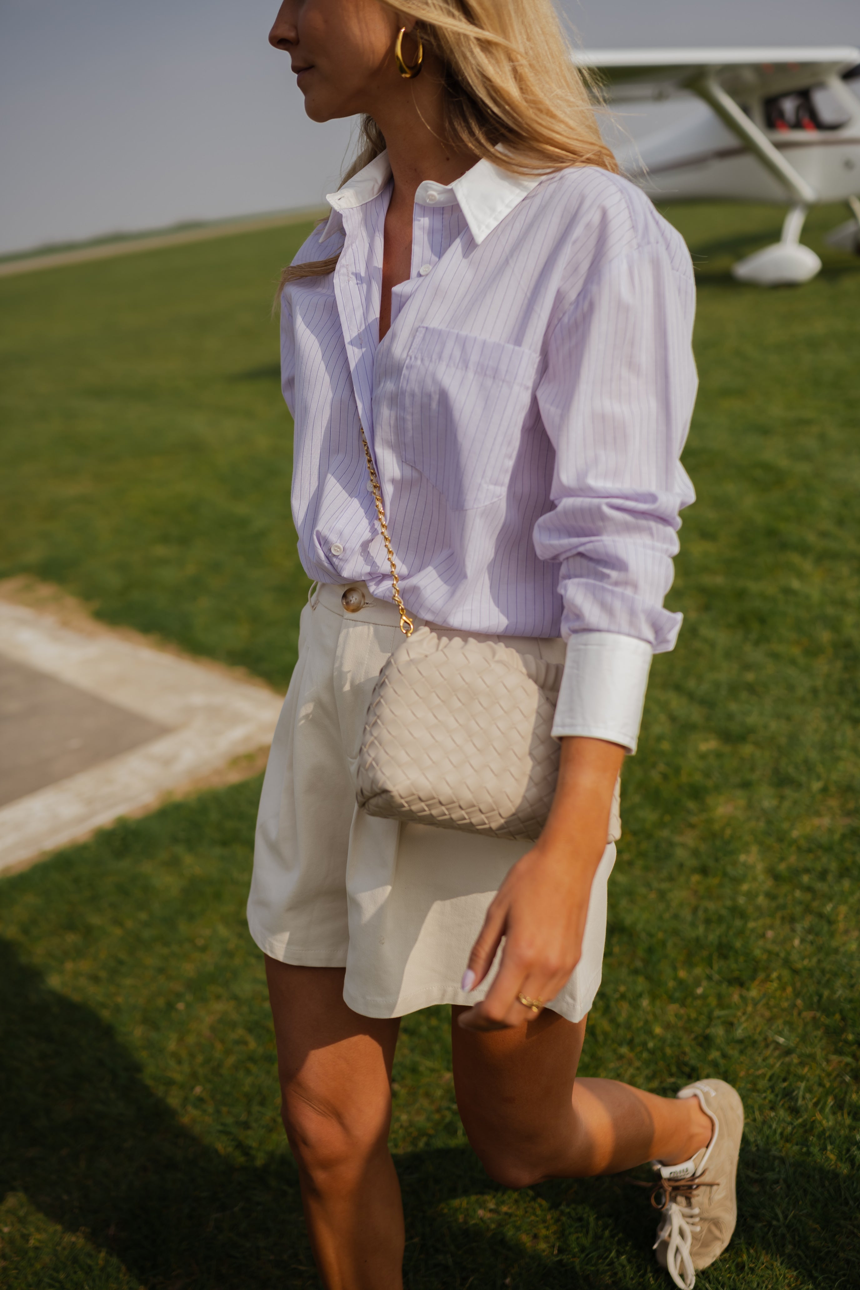 Chemise Fato à rayures violettes