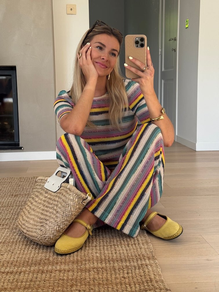 Pantalon Gauthier en crochet rayé