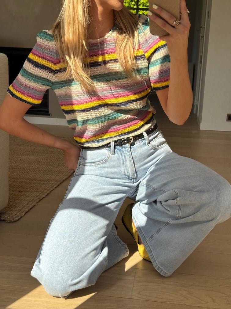 Chemisier Malia rayé au crochet