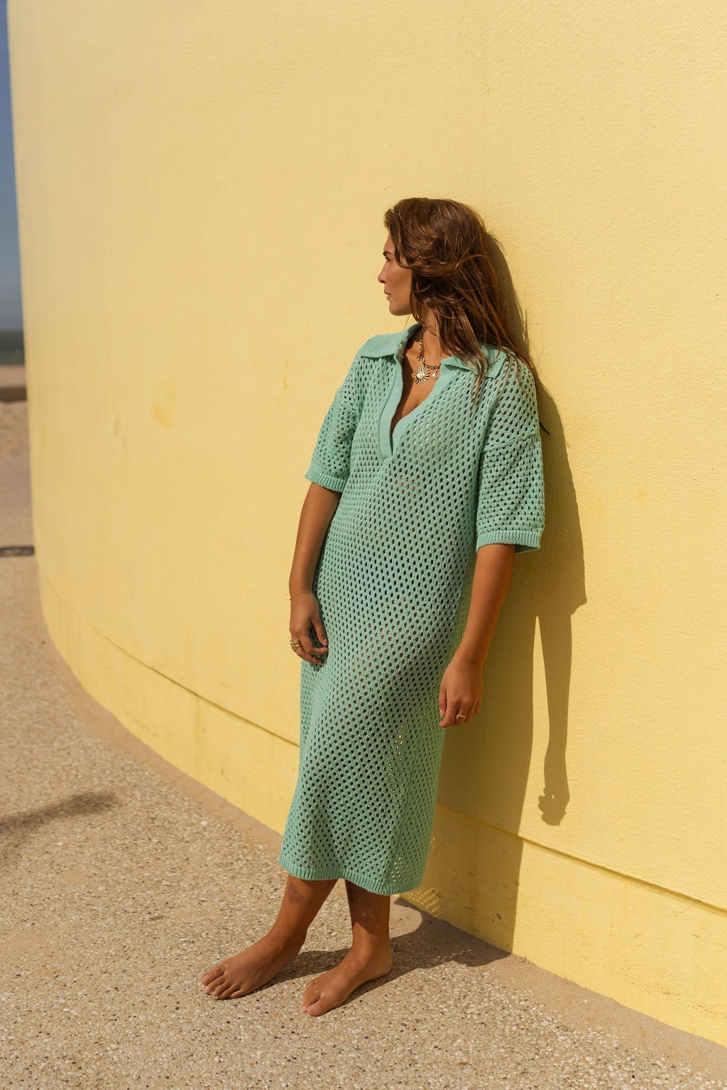 Robe de plage turquoise