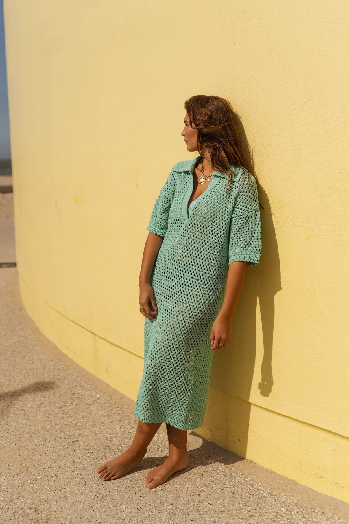 Robe de plage turquoise