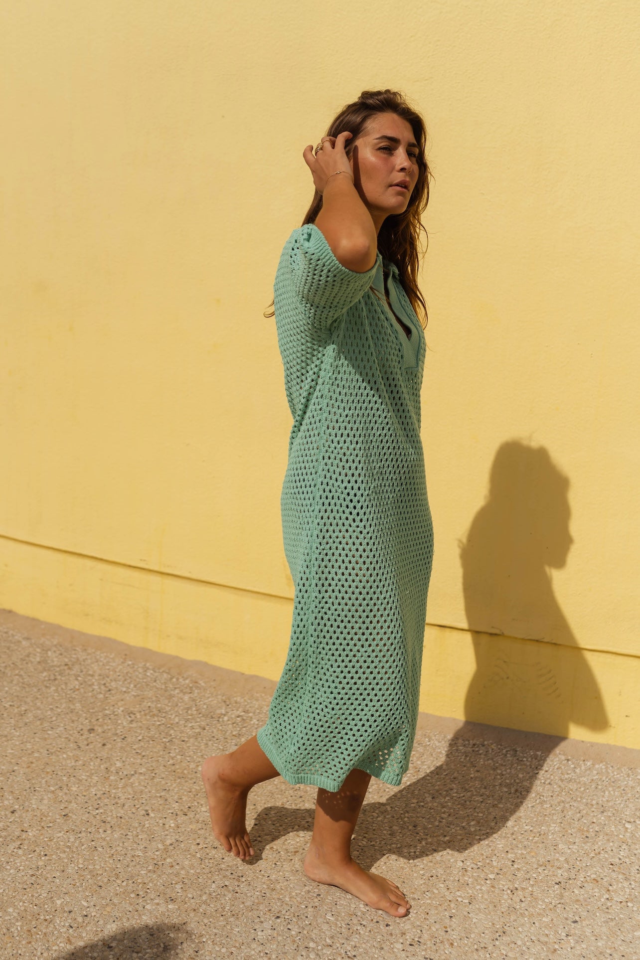Robe de plage turquoise