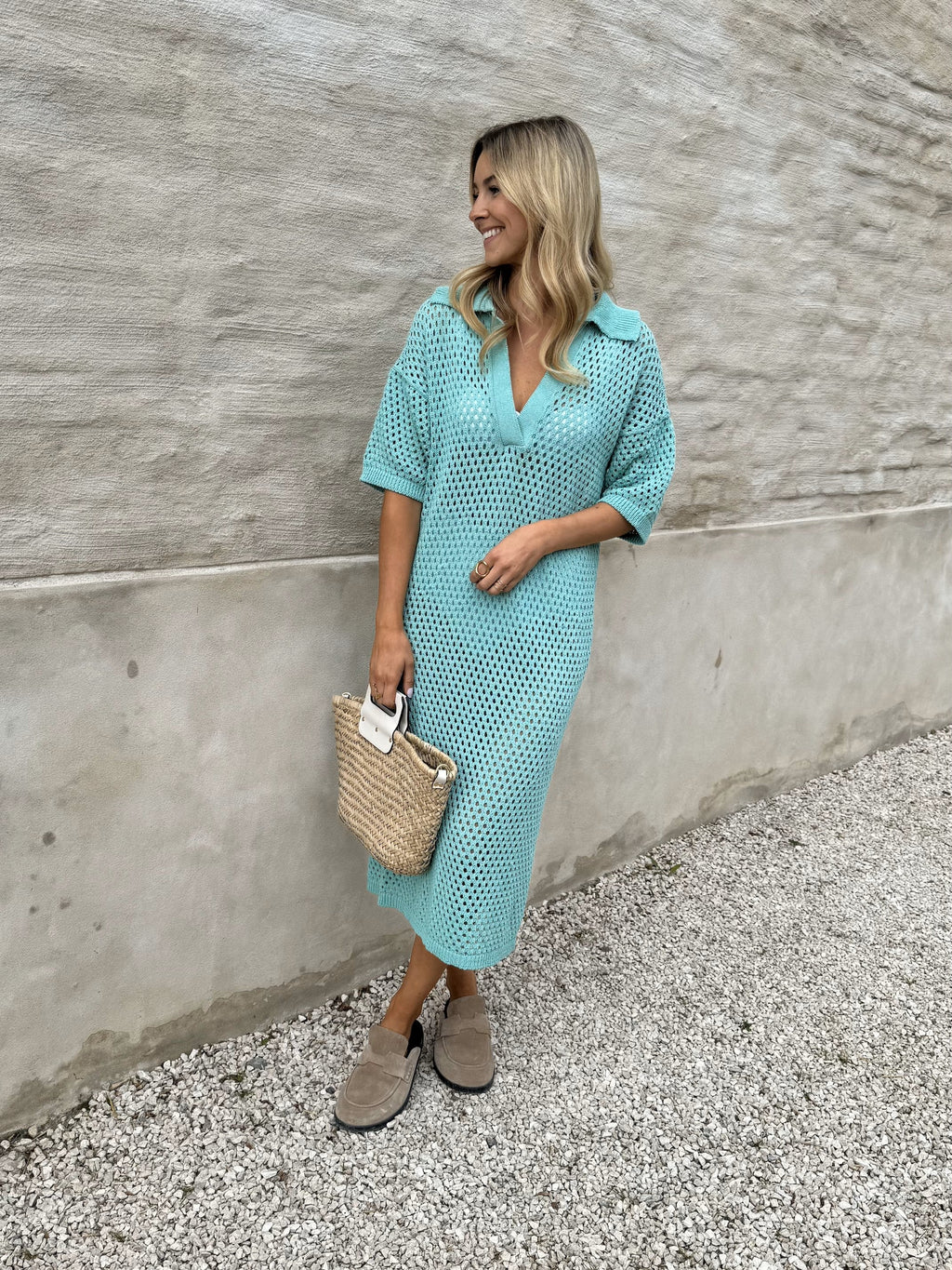 Robe de plage turquoise
