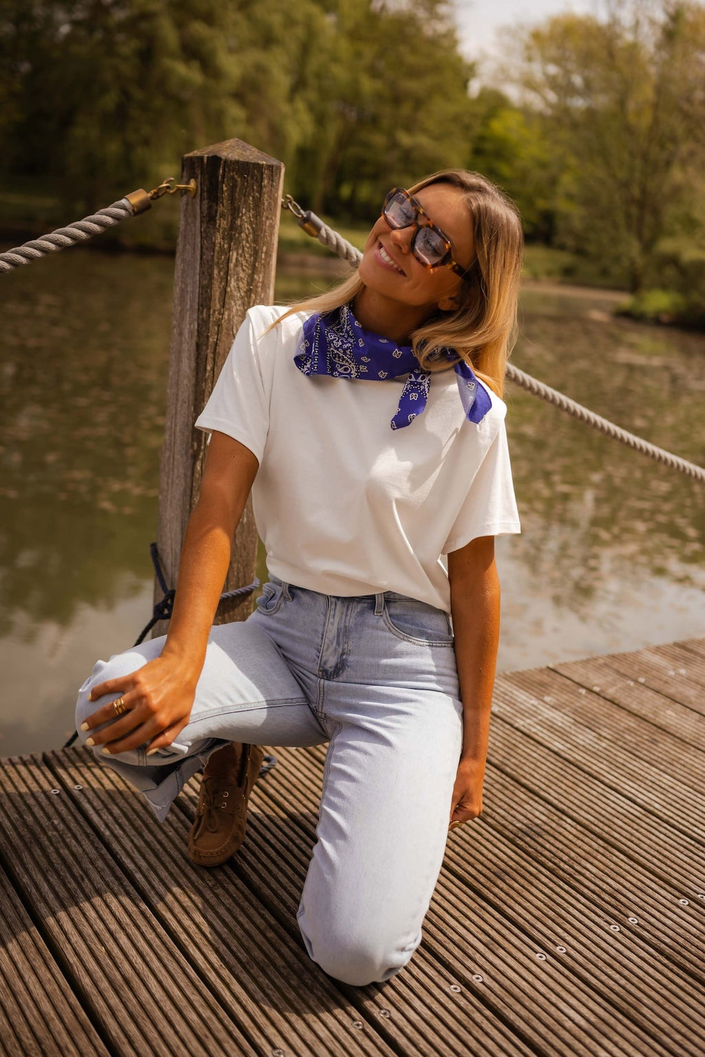T-shirt bandana blanc