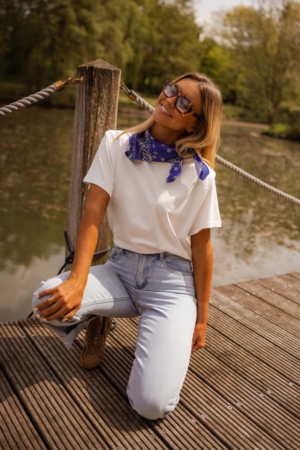 T-shirt bandana blanc