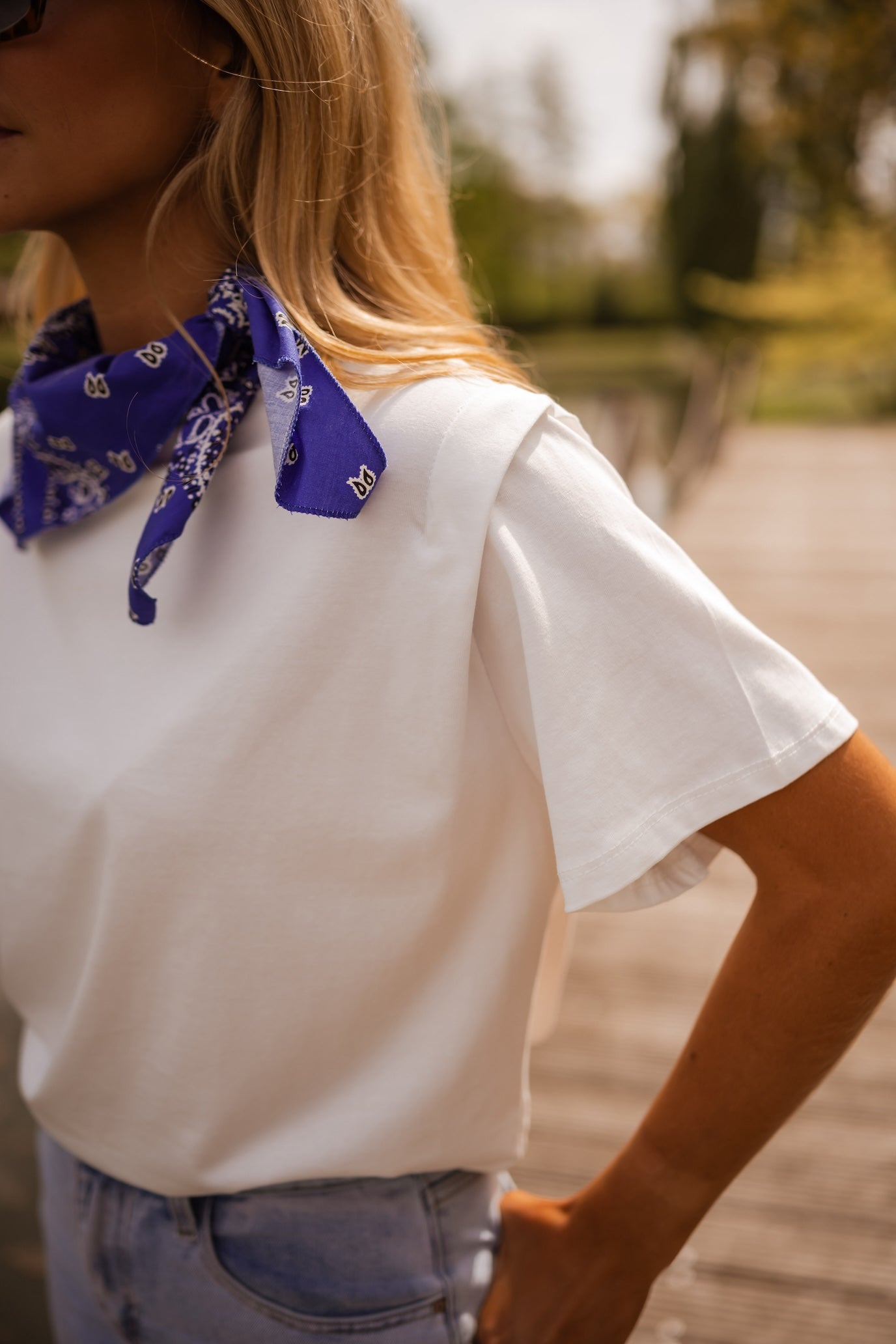 T-shirt bandana blanc