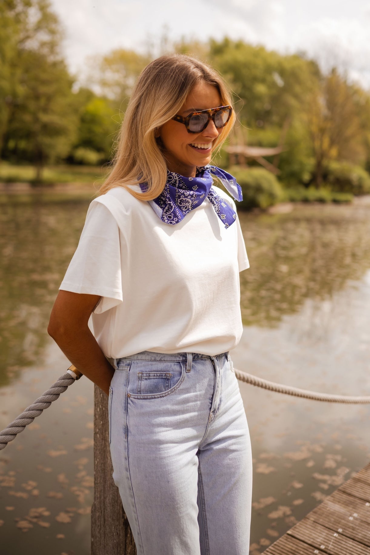 T-shirt bandana blanc