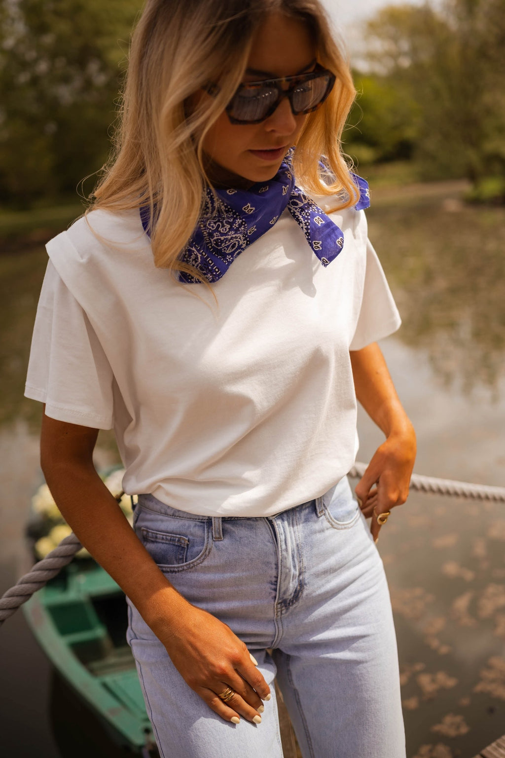 T-shirt bandana blanc