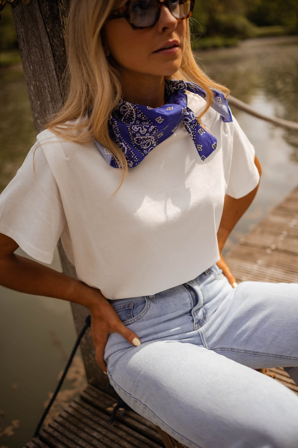 T-shirt bandana blanc
