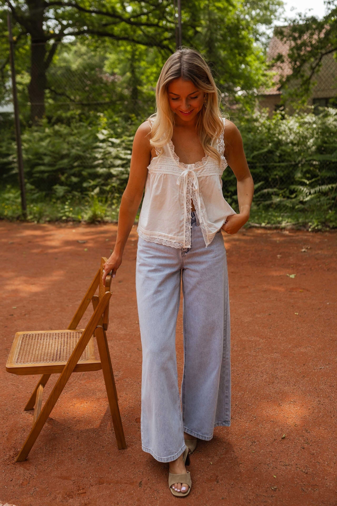 Haut en dentelle Victoria blanc