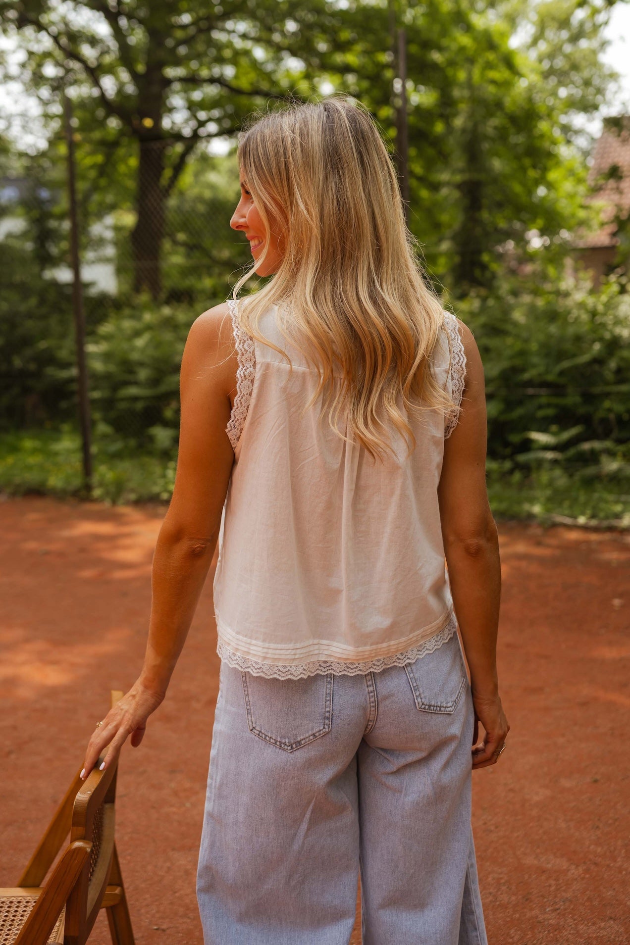 Haut en dentelle Victoria blanc