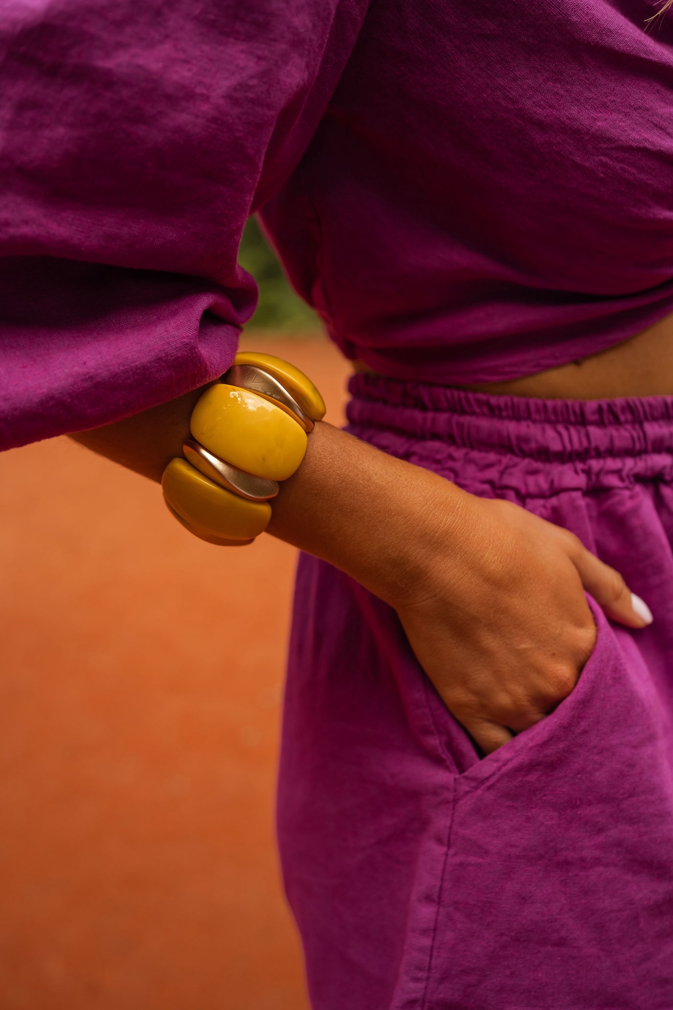 Bracelet Gola jaune et or