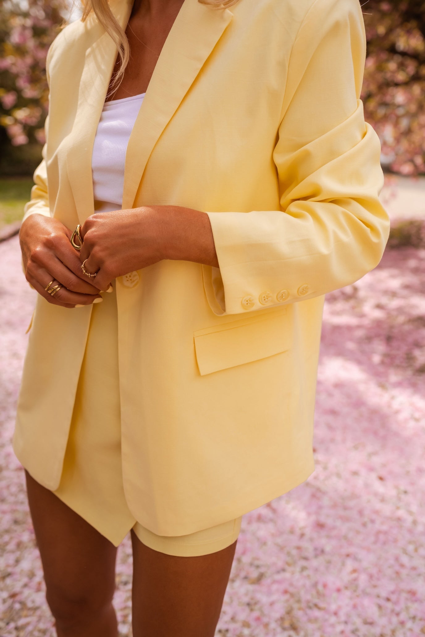 Blazer en jean jaune