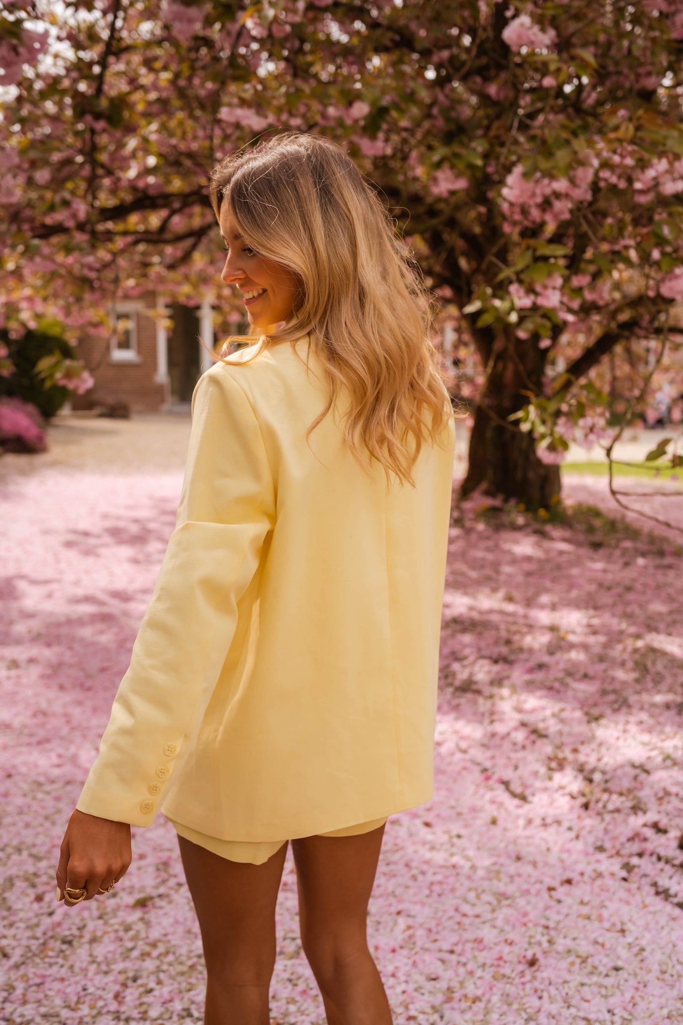 Blazer en jean jaune