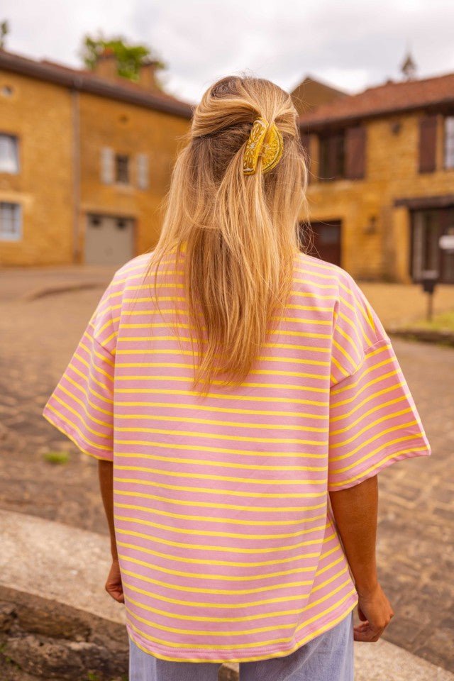 Pince à cheveux citron jaune