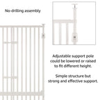 Barrière pour chat extra haute Unipaws de 188 cm de haut avec portes verrouillables